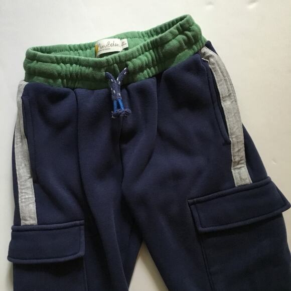 Mini Boden navy color block cargo sweatpants - Picture 3 of 5